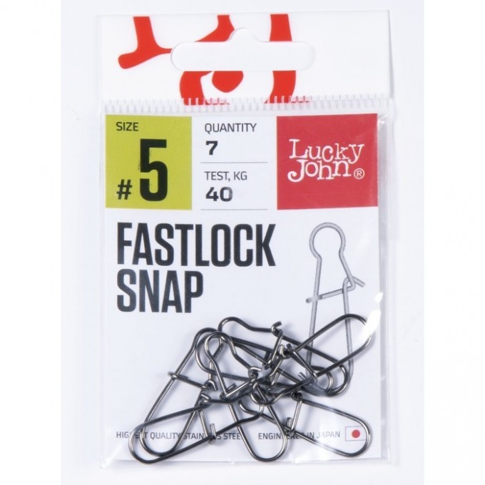 Вертлюги с застежкой LUCKY JOHN PRO SERIES ROLLING SWIVEL FASTLOCK 002 7Шт. LJP5101-002