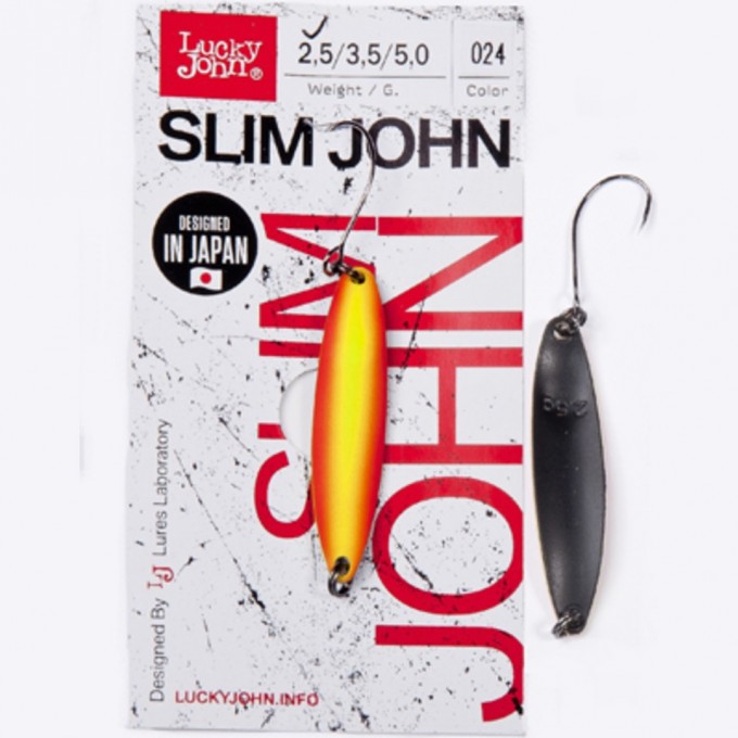 Блесна колеблющаяся LUCKY JOHN SLIM JOHN 2,5 г, цвет 024 LJSJ25-024